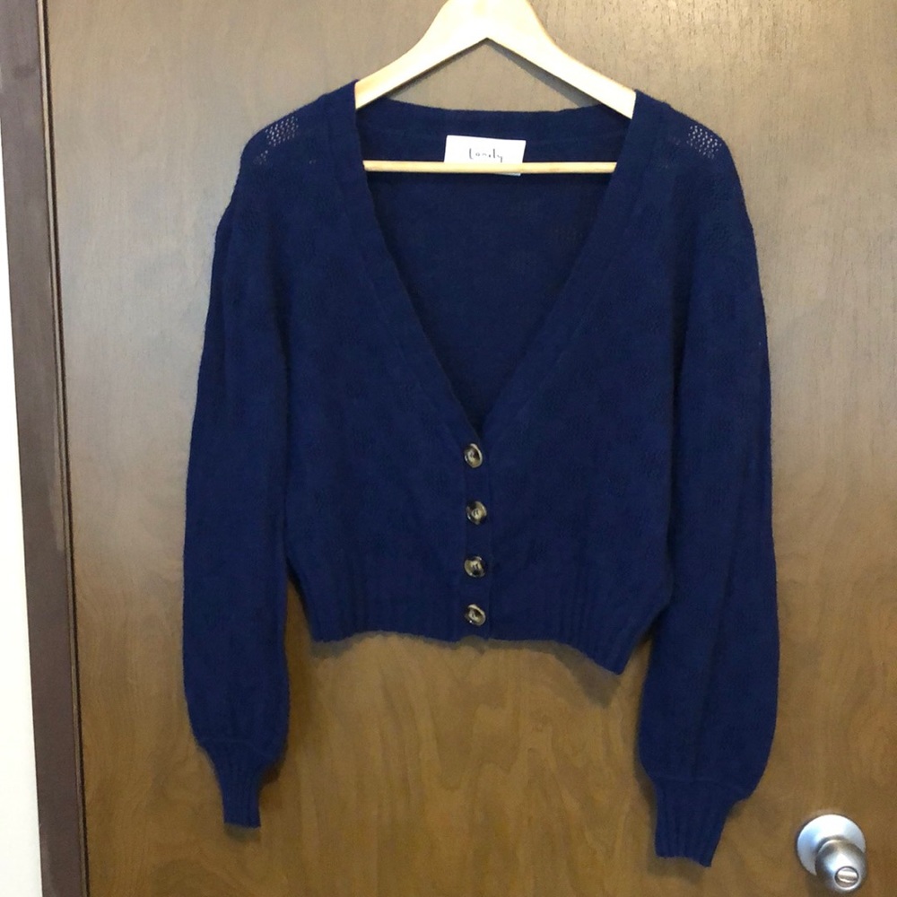 Lonely Label. Open knit wool and cashmere sweater.